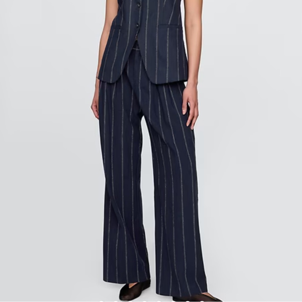 GAP 365 High Rise Linen-Blend Trousers
